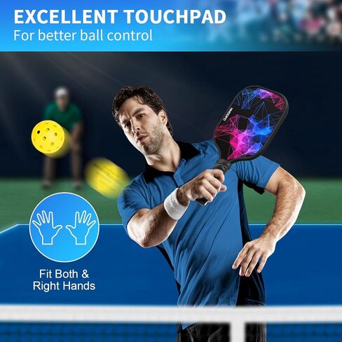 2024 New Pickleball Paddles，Fiberglass Surface Pickleball Set ，Lightweight Pickleball Rackets Set，Pickle Ball Paddle Set for Men Women，4 Outdoor pickleballs, 1 Storage Bag, 2 Grip Straps in Saudi Arabia