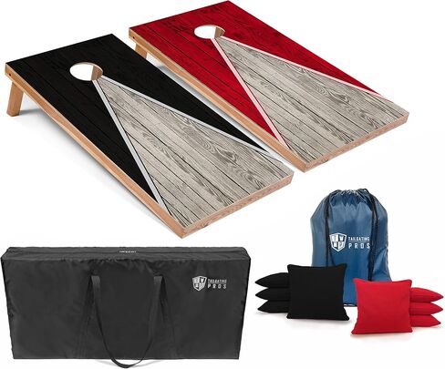 Tailgating Pros Lightweight Pyramid Design Cornhole Board Set w/Bean Bags and Carrying Case - 4'x2' Regulation Cornhole Game in Saudi Arabia
