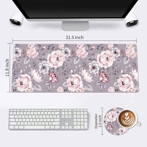 Extended Large Gaming Mouse Pad with Stitched Edges, XXL Mouse Pad Large (31.5x11.8 Inch) w/Brilliant Design, Desk Mat Keyboard Pad with Anti Slip Base, Multifunctional Desk Pad - Beach Starfish in Saudi Arabia