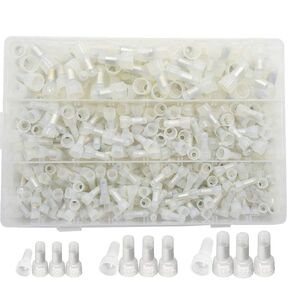 430 Pieces Closed End Crimp Cap Terminal Connectors?Nylon Power-Cable Wire Connector 22-16 16-14 12-10 Gauge Kit (NLM)