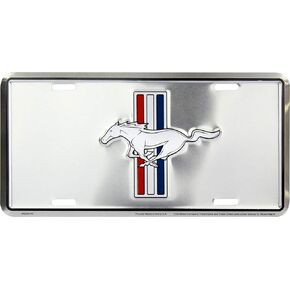 HangTime Ford Mustang Metal License Plate 6 x 12