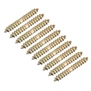 uxcell 4x30mm Hanger Bolts, 80pcs Double Ended Self-Tapping Thread Wood to Wood Dowel Screws for Wood Connecting