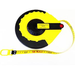The Perfect Measuring Tape Company - شريط قياس المساح - إعادة اللف والمدمج - مزدوج الجوانب - 100 قدم (قدم) / 30 مترًا (متر) in Kuwait