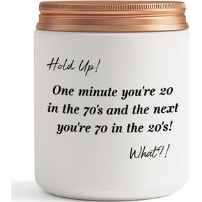 70th Birthday Gifts for Women, Men - Funny 70 Year Old Birthday Gift Ideas - Unique Turning 70 Happy Birthday Gifts for Friends, Mom, Dad, Grandma, Grandpa, Her - Lavander Scented Candles