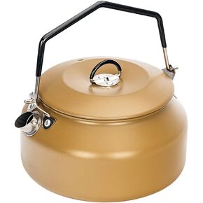 Camping Kettle Outdoor Campfire Camp Kettle, 1L Stainless Steel Camp Tea Coffee Pot, Portable Lightweight Teapot Fast Heating Boiling Water, Ideal for Hiking Picnic Travel, Black