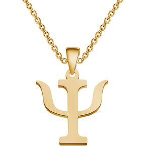 HOLLP Psi Symbol Necklace Bracelet Psychology Psychiatry Psi Symbol Pendant Necklace Bracelet Greek Alphabet Necklace Medical Sign Jewelry