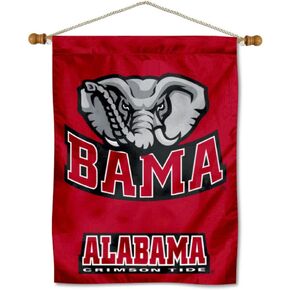 Alabama Crimson Tide BAMA Banner with Hanging Pole