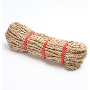 Jute Rope,1/4 Inch Natural Hemp Rope,Twisted Manila Rope for Crafts,Gardening,Climbing,Hammock,Nautical,Tug of War,Railings,Home Decorating（1/4 inch x164 Feet