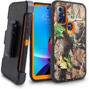for Motorola Moto G Play (2023) Case/Moto G Power (2022), with Belt Clip Holster Heavy Duty Full Body Protection Built in Screen Protector Kickstand Phone case (Black)