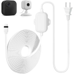 25ft/7.5m Power Cable Compatible with Blink Mini 2 and Blink Outdoor 4 (4th Generation), Weather Resistant Long Power Extension Cable for Home Security System, No Need Extra Charger Head