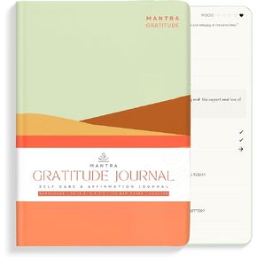Gratitude Journal For Women & Men - Mental Health, Self Love & Self Care Journal - Evening - 5.8" x 8.3" - Mantra Planner