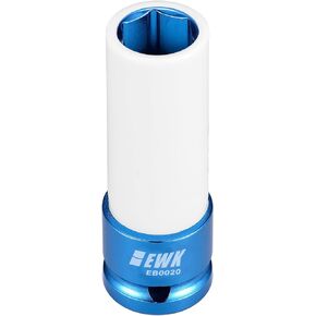 EWK 1/2" Drive 17 mm CR-MO Lug Nut Impact Socket, Non-Marring Thin Wall Wheel Rim Protector Socket