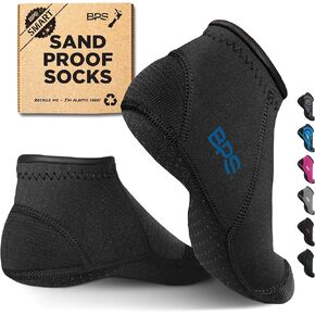 BPS New Zealand ‘Smart’ Sand Proof Water Socks 3mm Anti-Slip Neoprene Wetsuit Booties Sand Socks for Soccer Beach Sports