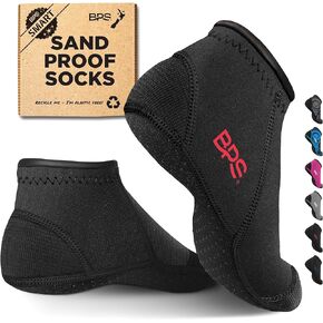 BPS New Zealand ‘Smart’ Sand Proof Water Socks 3mm Anti-Slip Neoprene Wetsuit Booties Sand Socks for Soccer Beach Sports