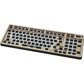 SK8 Castle 95% CNC Aluminium Metal Mechanical Keyboard Kit, RGB Backlight Hot Swap Gateron/Cherry 3Pin/5Pin Keyboard Switch BT5.0/2.4G/Type-C Wired DIY Barebone (Grey, no Switch keycap)