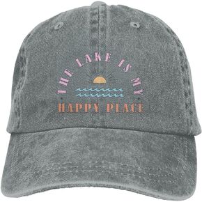 The Lake is My Happy Place | Lake Life Baseball Cap Golf Dad Hat Cotton Hat for Men Women