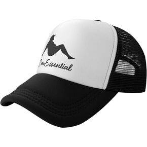I'm Essential Funny Adjustable Mesh Trucker Hat for Adults Unisex Classic Hats Fishing Caps Black