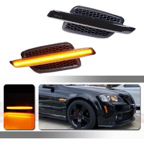 For 2008 2009 Pontiac G8 Front Fender Side Marker Lights Turn Signal Light Amber Led Smoked Lens OEM