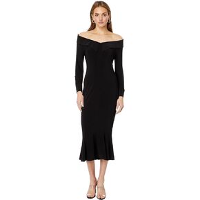 Norma Kamali Women's Off Shoulder Nk Shirt Fishtail Dress to Midcalf