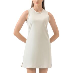 altiland Womens' Athletic Tennis Golf Pique Sleeveless Dress, Breathable Quick Dry Workout Casual Dress