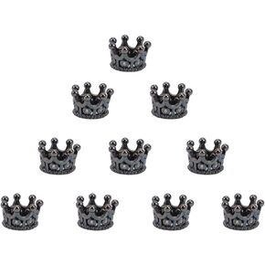 NBEADS 12 Pcs About 10mm Round Brass Zirconia Beads, 3 Colors Micro Pave Cubic Zirconia Ball Spacer Beads Clear Crystal CZ Stones for Jewelry Making