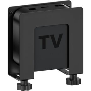 Chunxiao Adjustable Wall Mount Compatible with Apple TV Mount Behind TV - Space Saving Metal Bracket for Apple TV 4K Wall Mount Holder Back of TV Compatible with All Apple TV Generations