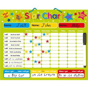 Multi-Purpose Magnetic Reward Star Chart - Durable 40x30cm Board for Behaviour & Task Tracking
