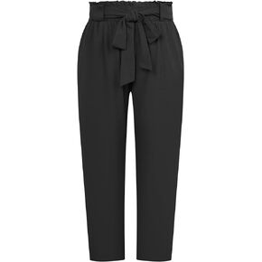 Hanna Nikole Womens Casual Cotton Linen Pants Plus Size Lightweight Summer Relax Fit Elastic Waist Pants