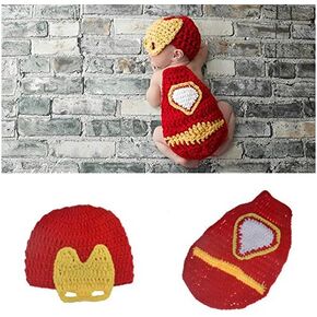 Newborn Photography Props Crocheted Baby Boy Dinosaur Outfit Handmade Knitted Photo Prop Infant Accessories (3-12 Months)