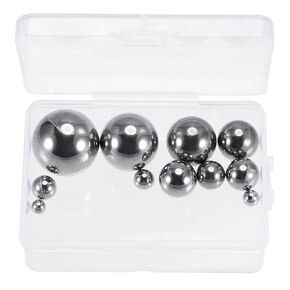 uxcell 11pcs 11 Size Bearing Balls Assortment 304 Stainless Steel 7/32" 1/4" 5/16" 3/8" 7/16" 1/2" 9/16" 5/8" 3/4" 7/8" 1" with Storage Box