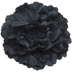 دبوس شعر نسائي بوهيميا من زهور الفاوانيا ومشبك شعر على شكل زهرة لحفلات السفر والمهرجانات (أسود وبرتقالي وأرجواني داكن) in Kuwait