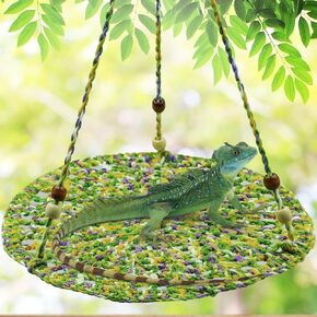 Reptile Hammock Swing Hanging Bed, Bearded Dragon Guinea Pig Rest Bed Habitats, Small Pet Habitat Shelter, Suitable for Geckos Lizards Chameleons Squirrels(PL2) in Kuwait