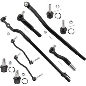BOXI 10pcs Front Suspension Kit - Ball Joints&Sway Bars&Tie Rods for Ford Excursion 2000-2005 / F-250 Super Duty/F-350 Super Duty 2000-2004 4WD |K8607 K80026 K80273 K80274 DS1438 DS1439 ES3423 ES3427