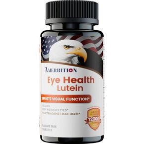 Advanced Lutein Eye Health Supplement - Enhanced with Zeaxanthin, Supports Vision & Eye Health - Non-GMO & Gluten Free - Natural Eye Vitamin Tablets - 60ct