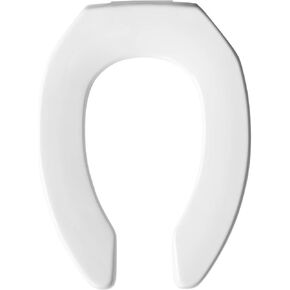 BEMIS 2L2155T 000 Medic-Aid 2" Lift Raised Open Front Plastic Toilet Seat, ELONGATED, Long Lasting Solid Plastic, White