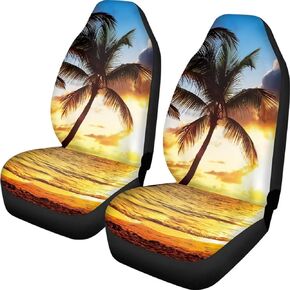Wanyint Aztec Cow Print Retro Car Seat Cover Front Seats Non-Slip Front Bench Protection, Breathable Auto Seat Cover Protector Universal Fit for Most Vehicles