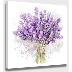 Wall Art For Bedroom Botanical Wall art Flowers Wall art Bathroom Wall Pictures Flower Prints Wall art Purple Red Canvas Wall Art Floral Picture Living Room Girls Room Kids Room Decor 14" x 14"