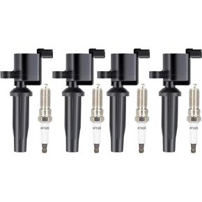 ECCPP FD505 4 ignition coils with 4 iridium Spark Plugs for ford for Lincoln for Mercury Escape C-Max Fusion Transit Connect MKZ for Mariner Milan 2.0L 2.5L FD505 DG-507 DG-541