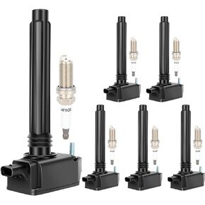 ECCPP UF807 6 ignition coils with 6 iridium Spark Plugs for Ram for Chrysler for Dodge for Jeep 1500 Pacifica Grand Cherokee Durango Wrangler 93175 UF807