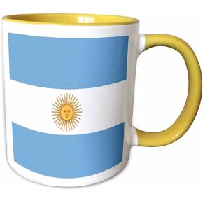 3dRose Argentina Flag Ceramic Mug, 11-Ounce