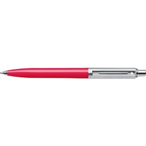 Sheaffer Sentinel Signature Lacquer Rose Red barrel and Brushed Chrome Cap Ballpoint Pen