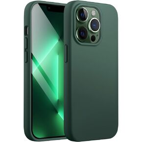 JETech Silicone Case for iPhone 13 Pro 6.1-Inch, Silky-Soft Touch Full-Body Protective Phone Case, Shockproof Cover with Microfiber Lining (Black)