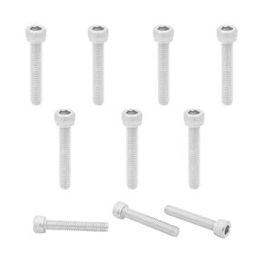 10PCS Bike Bicycle Headset Stem Top Cap Bolts Screws, M6x35mm Stainless Steel Hex Socket Screws, MTB Cycling Fixed Bolt Screw Accessories
