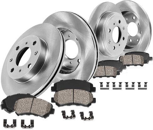 Callahan Brake Kit for 04-09 Kia Spectra Spectra5 2004 2005 2006 2007 2008 2009 Disc Brake Rotors Ceramic Brakes Pads Front and Rear Replacement : 2.99'' inch Center Hole for Rear Rotor in Saudi Arabia