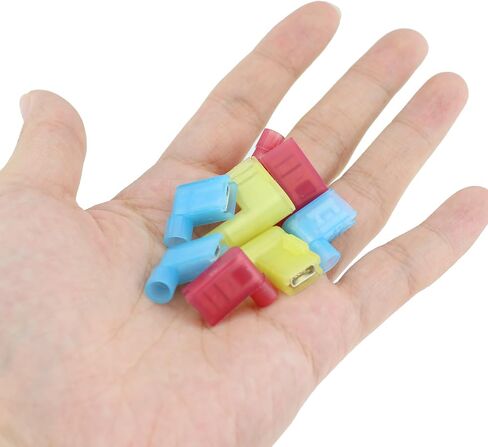 Right Angle Spade Connector SQXBK 100PCS 16-14AWG Blue Nylon Insulated Flag Spade Quick Disconnects, Female Wire Connector in Saudi Arabia