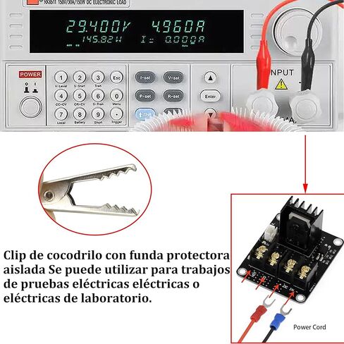 Alligator Clip Plug to U Type Terminal Cable Fork Ring Terminals Plug Cable Alligator Clip Power Charging to U Fork Ring Terminal Cable Clip to 2-4Smm Test Cable [1m/3.3FT/2Pack] in Kuwait