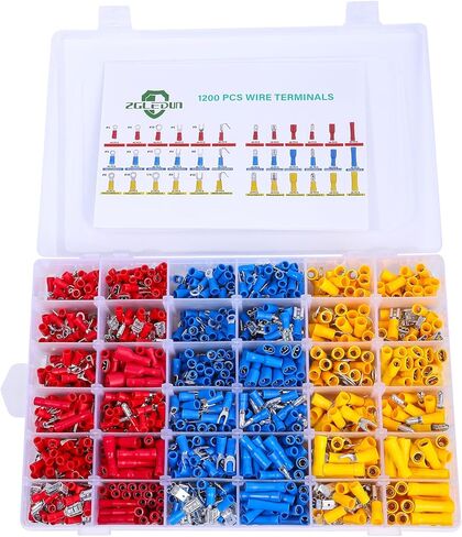 Wire Connectors - Terminals Electrical Connectors Kit Crimp Connector Mixed Connector Set 1200pcs, Style 1 in Saudi Arabia