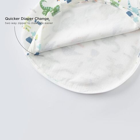 Duomiaomiao Unisex Baby Sleep Sack TOG 0.5, Natural Cotton Baby Sleeping Bag with 2-Way Zipper, Summer Wearable Blanket for Girls Boys in Saudi Arabia