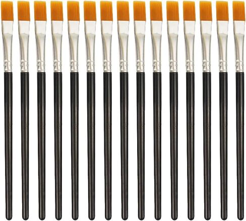 20 Pcs Flat Paint Brushes Acrylic Paint Brushes Nylon Oil Painting Brushes Watercolor Art Painting Brush for Kids Children Students in Saudi Arabia