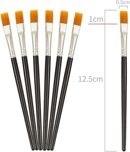 20 Pcs Flat Paint Brushes Acrylic Paint Brushes Nylon Oil Painting Brushes Watercolor Art Painting Brush for Kids Children Students in Saudi Arabia
